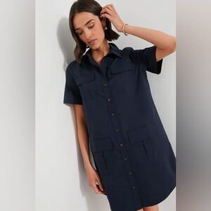 Tuckernuck Navy Lightweight Poplin‎ Nala Dress Size XS